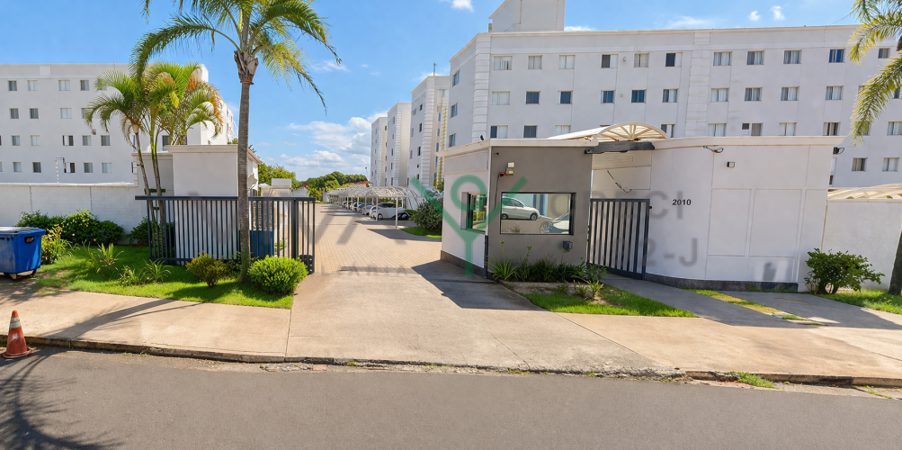 Entrada moderna de condomínio residencial